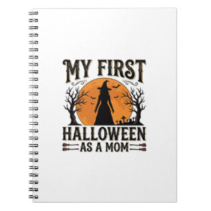 My First Halloween as a Mum Vintage Halloween Desi Notebook