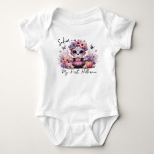 My First Halloween Baby Sugar Skull  Bodysuit