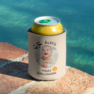 My First Halloween Can Cooler Custom Photo