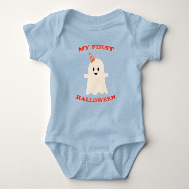 My First Halloween Cute Baby Boy Girl Costume 2023 Bodysuit (Front)