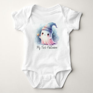 My First Halloween Cute Ghost Baby Bodysuit