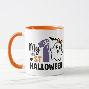 My First Halloween Cute Girl Ghost Baby Mug