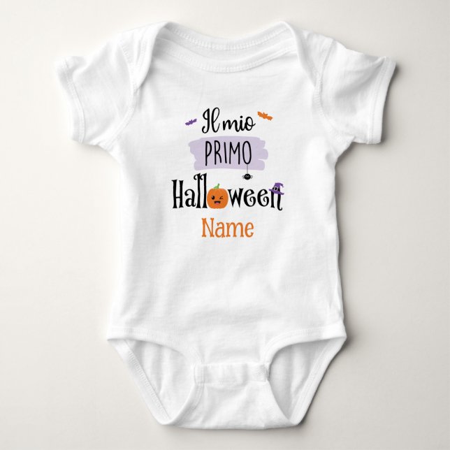 My First Halloween - Il Mio Primo Halloween Baby Bodysuit (Front)
