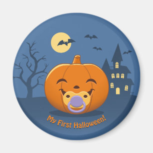 My First Halloween Pacifier Pumpkin Magnet
