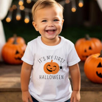 My First Halloween Spider Pumpkin Baby Boy