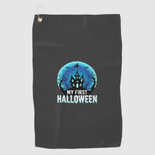 My First Halloween Spooky Haunted House Design_1 Golf Towel