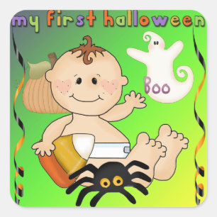 My First Halloween Square Sticker