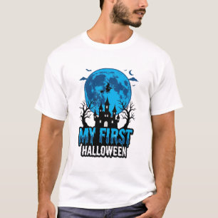 My First Halloween Vintage Haunted Castle Baby Shi T-Shirt