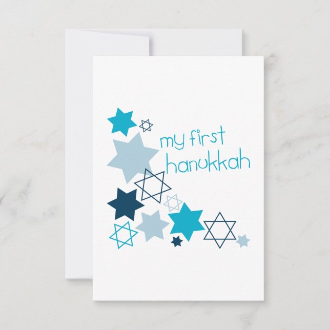 My First Hanukkah Thank You Card (Front)