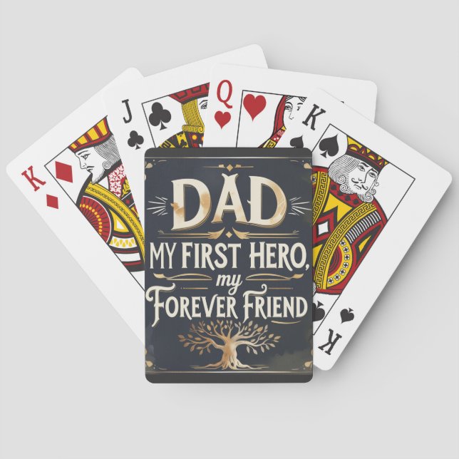 My first hero my dad playing cards (Back)