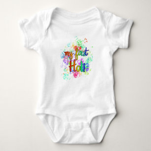 My first Holi! (Indian Holiday) Baby Bodysuit