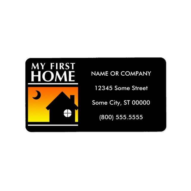 my first home (mod sunrise) label (Front)