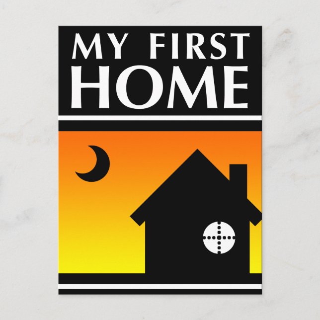 my first home (mod sunrise) postcard (Front)