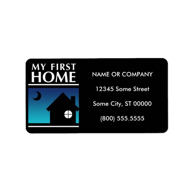 my first home (mod sunset) label (Front)