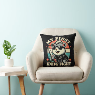 My First Knife Fight - Cool Hamster Cushion