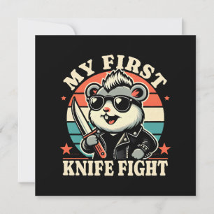 My First Knife Fight - Cool Hamster Invitation