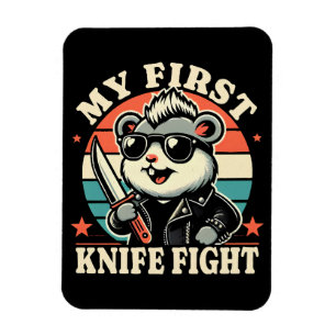 My First Knife Fight - Cool Hamster Magnet