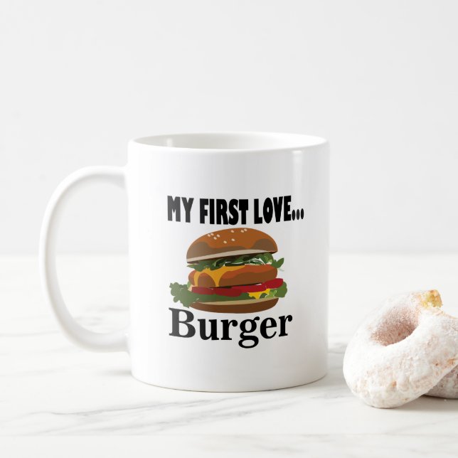 My First Love Burger  Coffee Mug (With Donut)