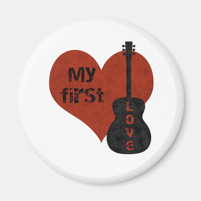 My First Love Guitar Magnet (Front)