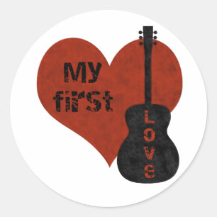 My First Love Guitar Stickers