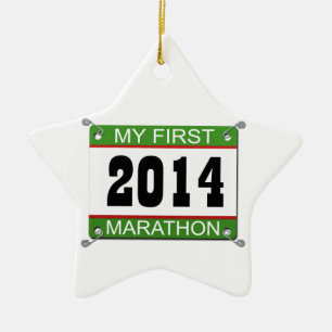 My First Marathon - 2014 Ceramic Tree Decoration