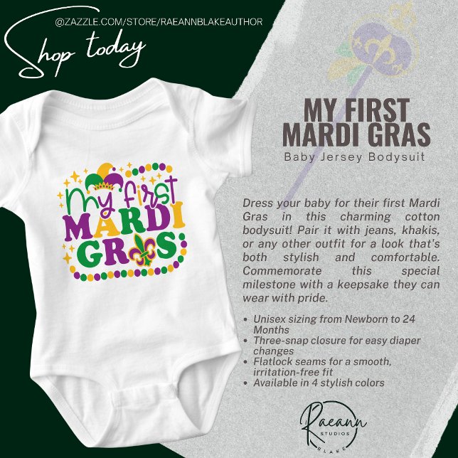 My First Mardi Gras Baby Bodysuit (Creator Uploaded)