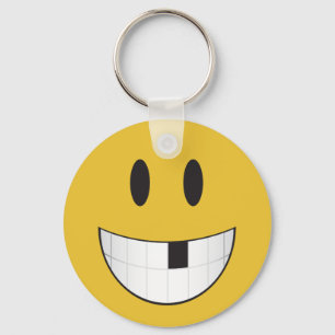 My first missing tooth emoji key ring