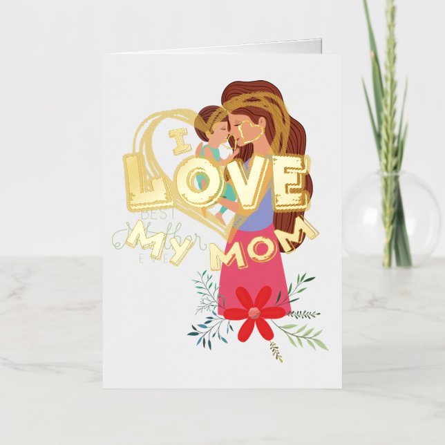 my first mother day foil greeting card (Front)