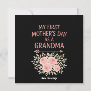 My First Mother’s Day as a Grandma Funny & Cute Invitation