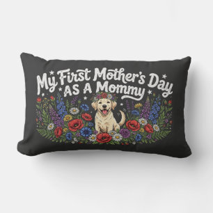 My First Mother's Day as a Dog Mummy Golden Retrie Lumbar Cushion
