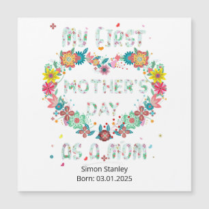 My First Mother's Day as a Mum heart-shaped flower