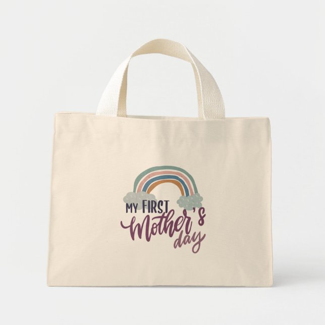  My First Mother's Day Mini Tote Bag (Front)