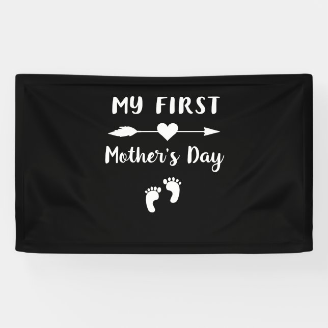 My First Mother's Day Pregnancy Announcement Mum t Banner (Horizontal)