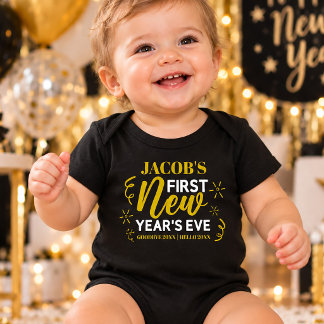 My First New Year's Eve Custom Baby Bodysuit