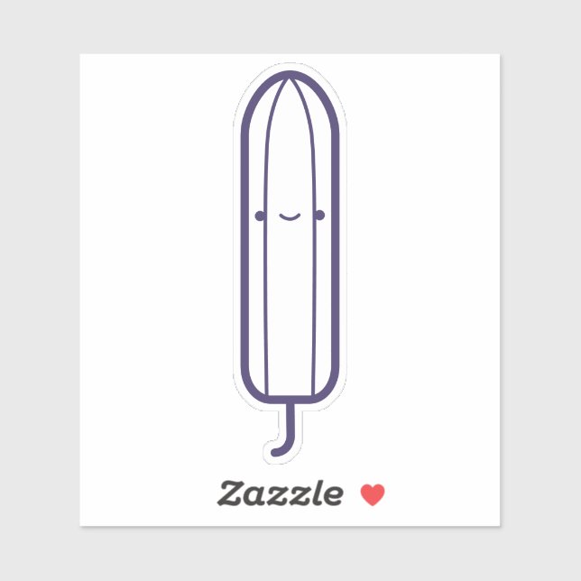 My First Period Cute Girly White Cartoon Tampon (Sheet)