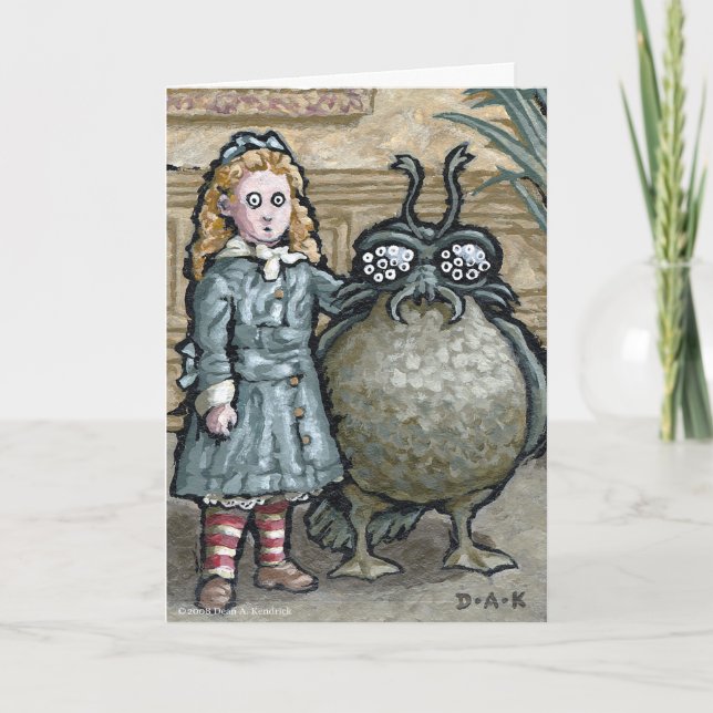 My First Pet #5 - Blank Inside Surreal Greeting Card (Front)
