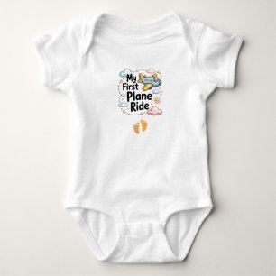 My First Plane Ride, Aeroplane Trip Outfit, Baby  Bodysuit