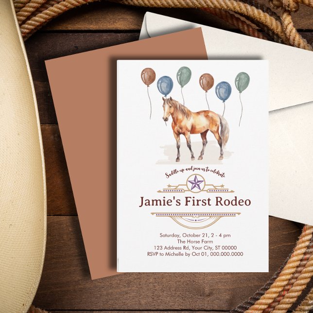 My First Rodeo, 1st Birthday  Invitation (Creator Uploaded)