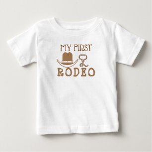 My First Rodeo Birthday Boy 1st Cowboy Western Baby T-Shirt