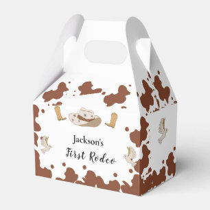 My First Rodeo Cowboy 1st Birthday Favour Box