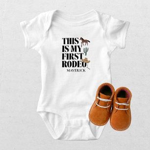 My First Rodeo Cowboy Baby Bodysuit