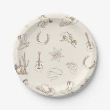 My First Rodeo Cowboy Birthday 7” Round Plate