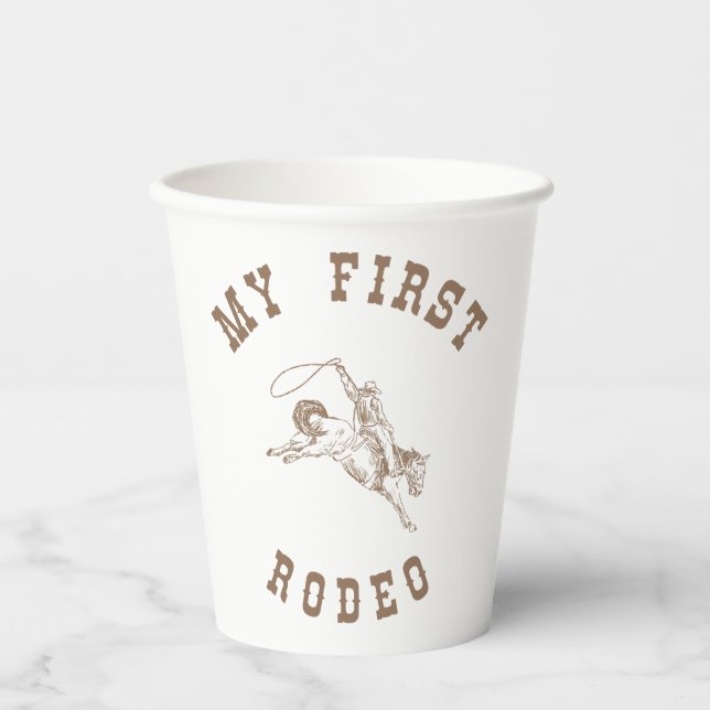 My First Rodeo Cowboy Party Cup (Front)