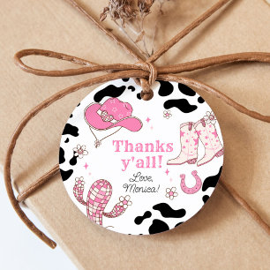 My First Rodeo Cowgirl Thanks yall birthday Favour Tags