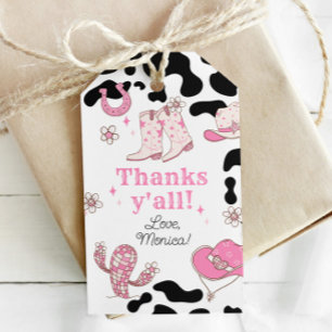 My First Rodeo Cowgirl Thanks yall birthday Gift Tags