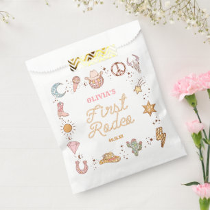 My First Rodeo Disco Cowgirl 1st Birthday Party Favour Bag