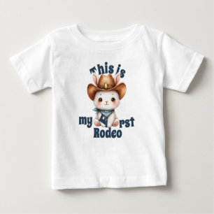 My first rodeo Happy birthday Cowboy Baby T-Shirt