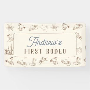 My First Rodeo Personalised Birthday Banner