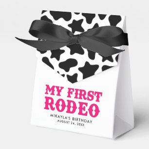 My First Rodeo Pink Cowgirl Birthday Favour Box