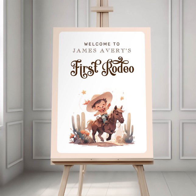 My First Rodeo Wild West Cowboy Welcome Poster (Creator Uploaded)